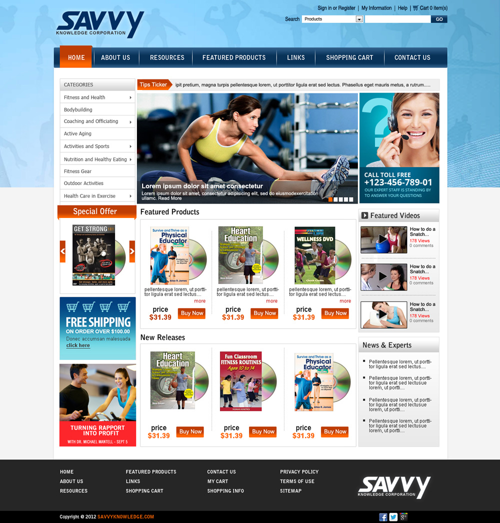 Fitness Education E-commerce Website Development - Digital Lion