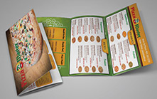 Mail-out Menu Design for Pizza Restaurant