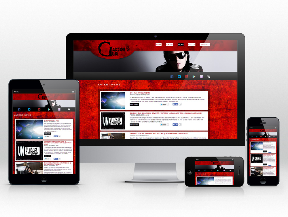 Responsive Website Design for a Rock Band - Digital Lion