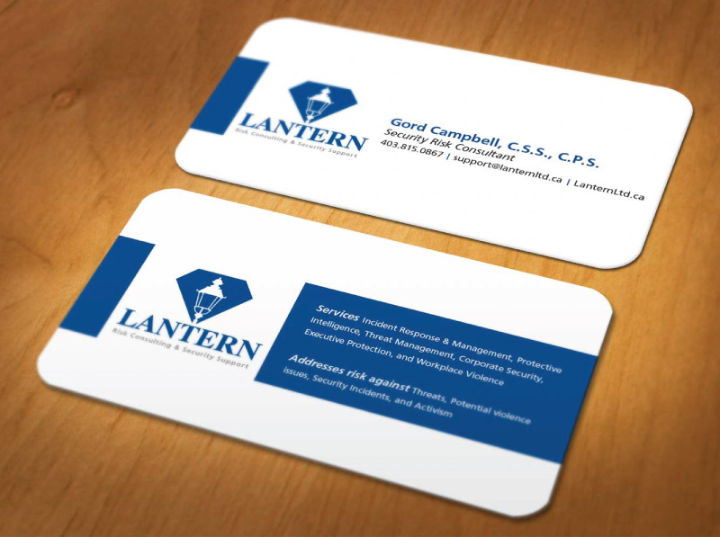 Corporate Business Card Design for Security Company Digital Lion